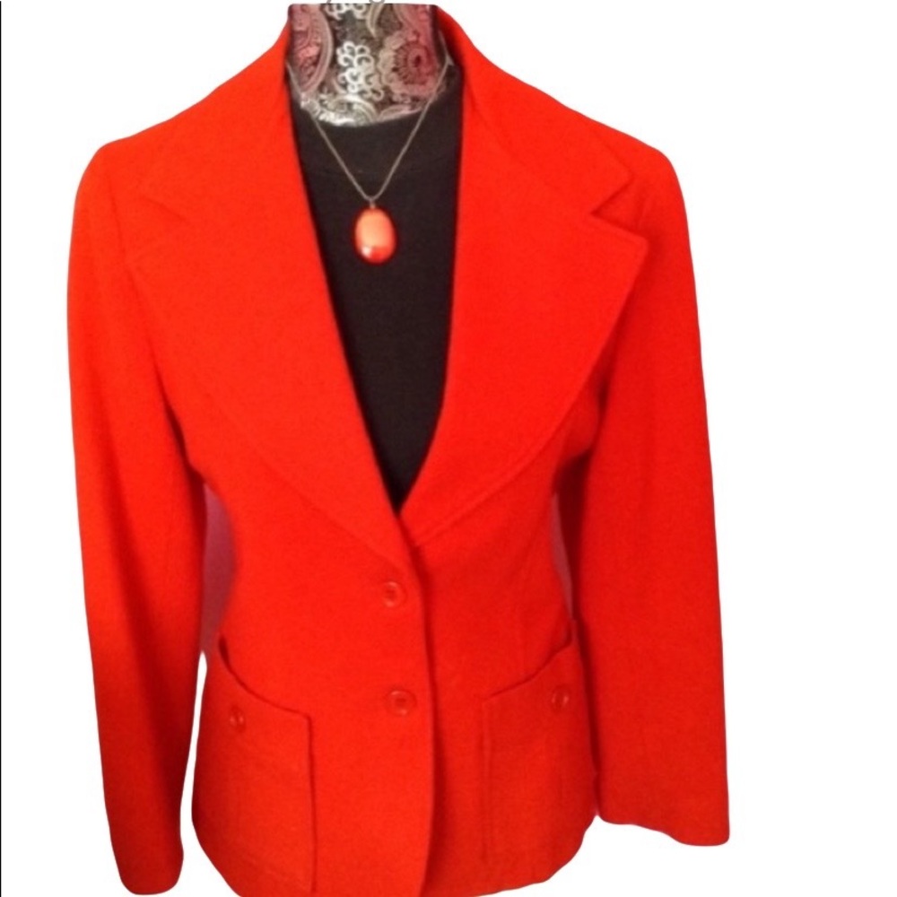 JUNIOR HOUSE VINTAGE RED BLAZER S
